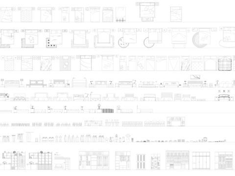  CAD平立面立面图cad图库 
