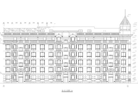  歐式小區(qū)建筑cad施工圖 