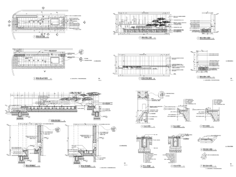  9组新中式景墙 对景景墙 镂空景墙 LOGO景墙cad大样图 