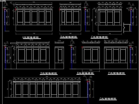  异型空间榻榻米CAD施工图 