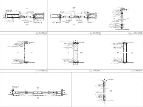  成品隔断节点大样图 
