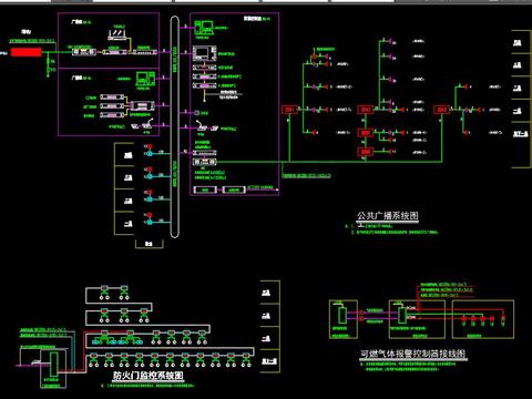  小学弱电智能化系统图节点大样 