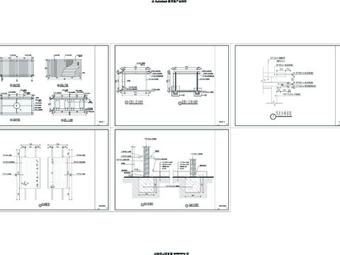  新中式花架CAD施工图 