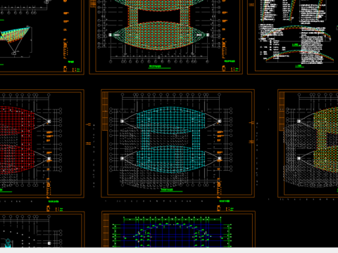 全套某异形网架节点大样 