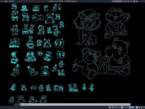  洋娃娃cad立面图库 