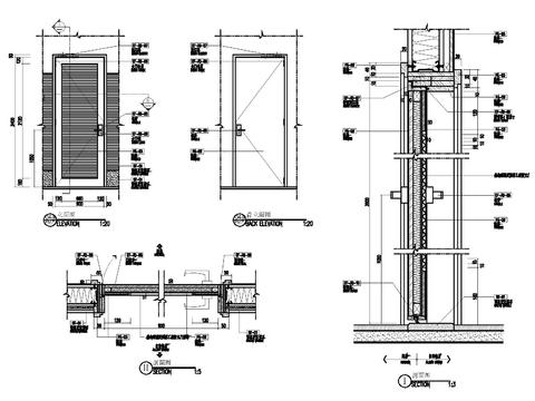  甲级防火门节点大样 