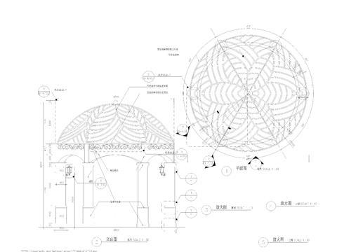  36款园林景亭cad大样图 