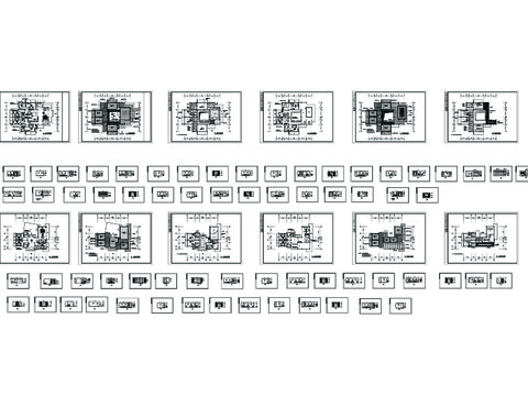  两套别墅平面cad施工图 