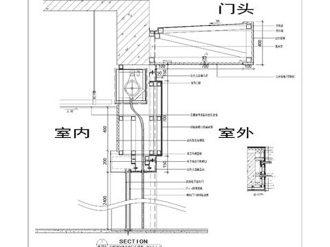  防火卷帘变形缝 节点CAD施工图 