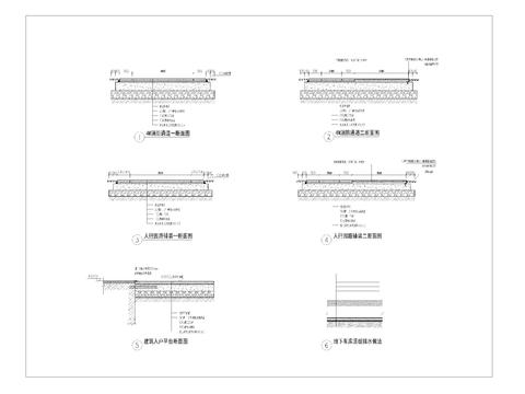  铺装断面图cad大样图 