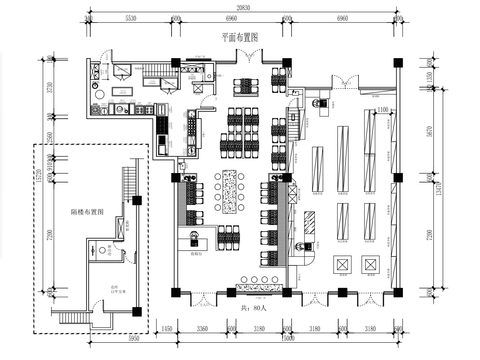  快餐店全款CAD图 