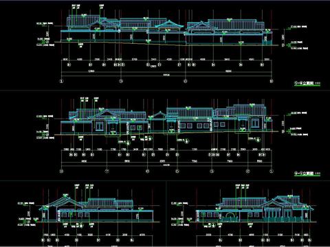  新中式风格民居CAD施工图全套+实景图 