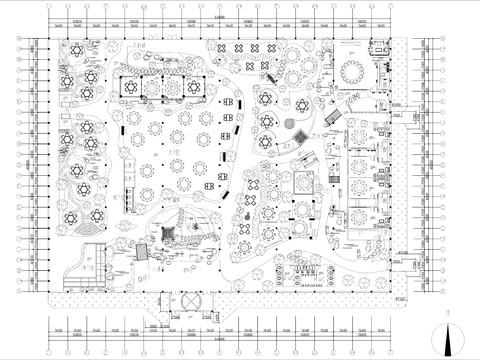  生态餐厅cad平面图 