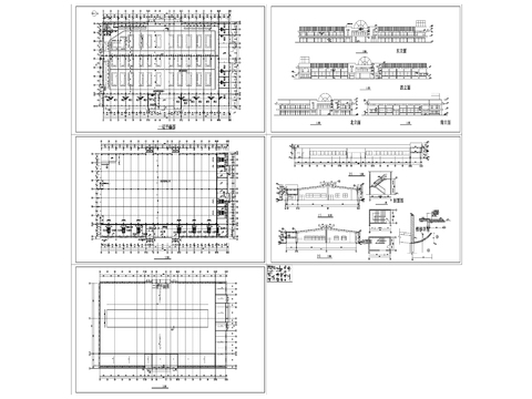  現(xiàn)代農(nóng)貿(mào)市場(chǎng)建筑CAD施工圖 