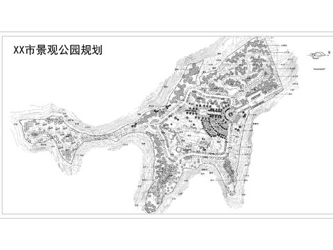  景觀公園規(guī)劃CAD施工圖 