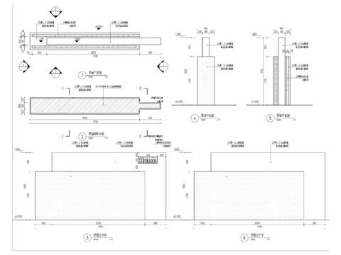  入户景墙节点大样 