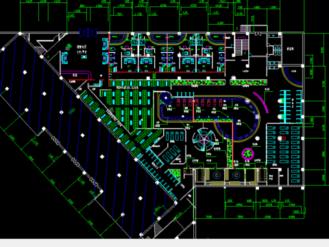  桑拿浴场cad平面图 
