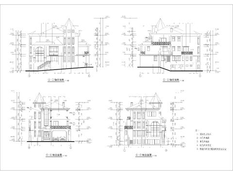  农村自建房 独栋别墅CAD平面图 