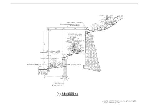  挡土墙节点大样图 
