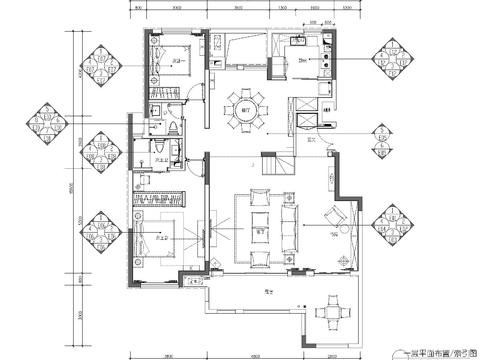  住宅平面布置CAD施工图 