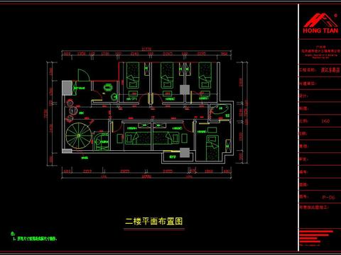  美容美發(fā)CAD施工圖全套 