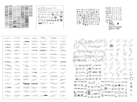  二百款火焰图腾装饰图案CAD施工图 