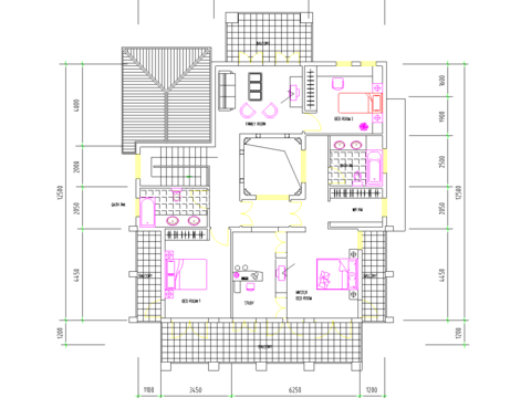  海南某地农村别墅施工图 