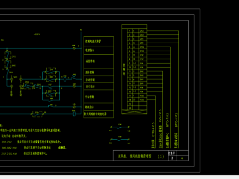  电气常用送风机原理图 