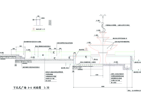  跌水CAD节点大样 