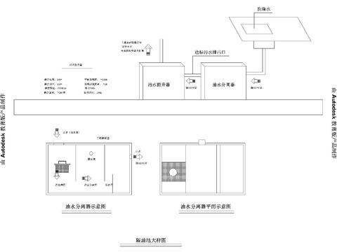  隔油池cad大样图 