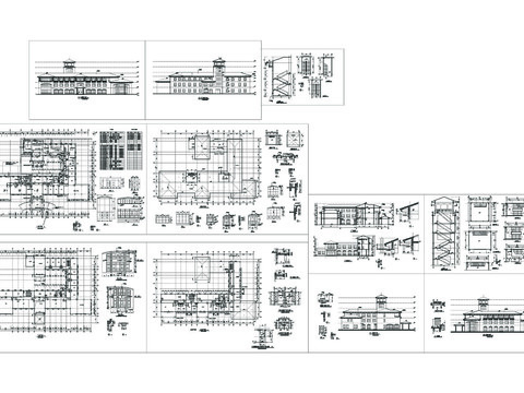  辦公樓全套建筑CAD施工圖 