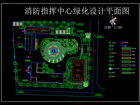  消防綠化設(shè)計(jì)cad施工圖 