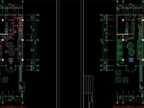  火锅店 餐饮店cad大样图 