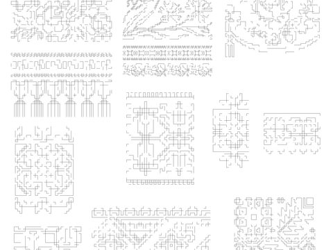  少数民族花纹装饰cad图库 