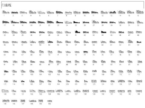  天花角线踢脚线 装饰线cad图库 