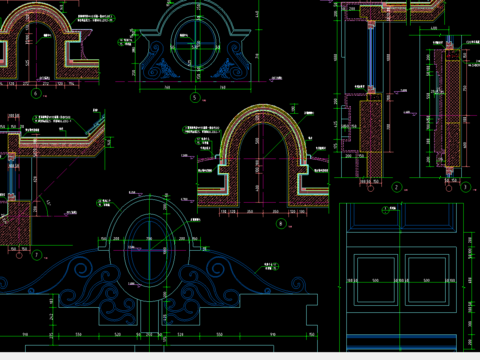  某别墅石材装饰CAD 