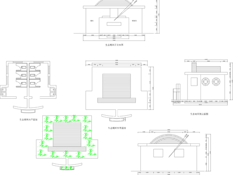  廁所建筑CAD施工圖 