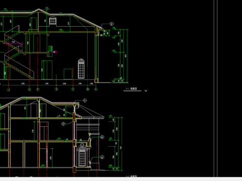  棋盘山别墅建筑图 