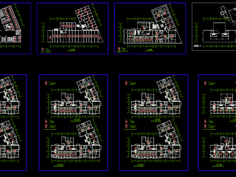  时代广场cad施工图 