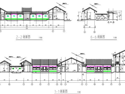  四合院cad施工圖 
