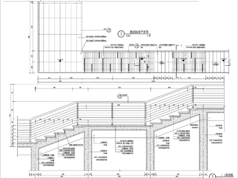  棧道 鐵藝橋 欄桿CAD施工圖 