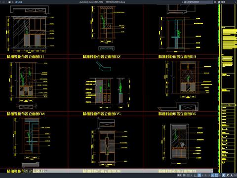  鞋柜布置cad立面图库 