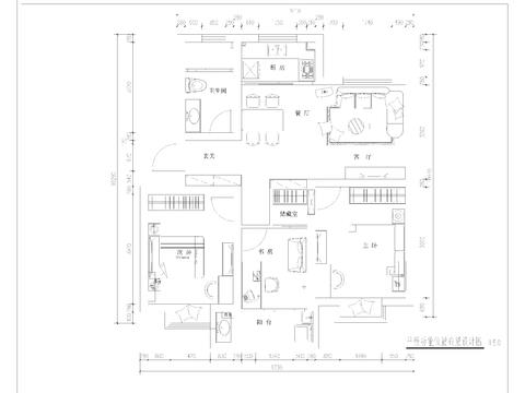  嘉城绿都家居CAD施工图 