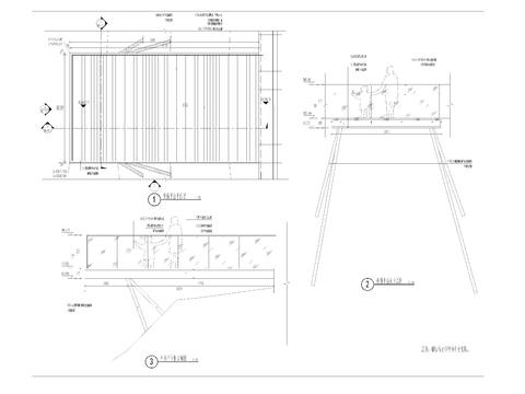  挑台节点区域详图立面图 节点大样图 