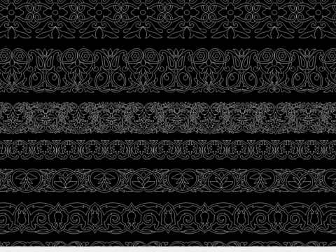  极品花纹cad图库 