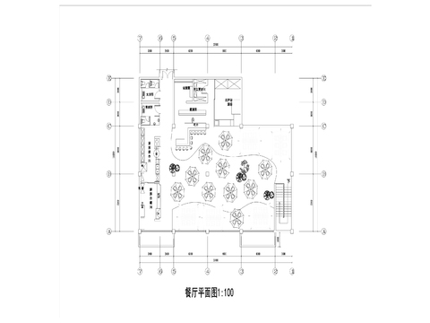  7露营风餐厅酒吧cad平面图 