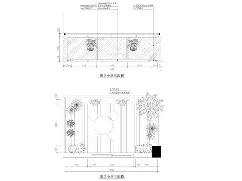  陽(yáng)臺(tái)cad施工圖 