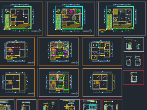 仕御园家居装修设计cad施工图 