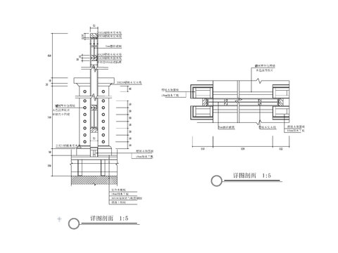  栏杆cad节点大样图 