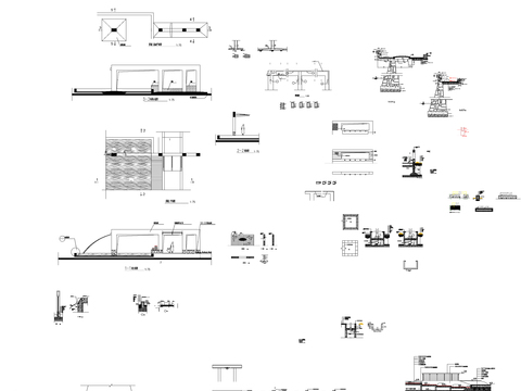  挡土景墙cad施工图 